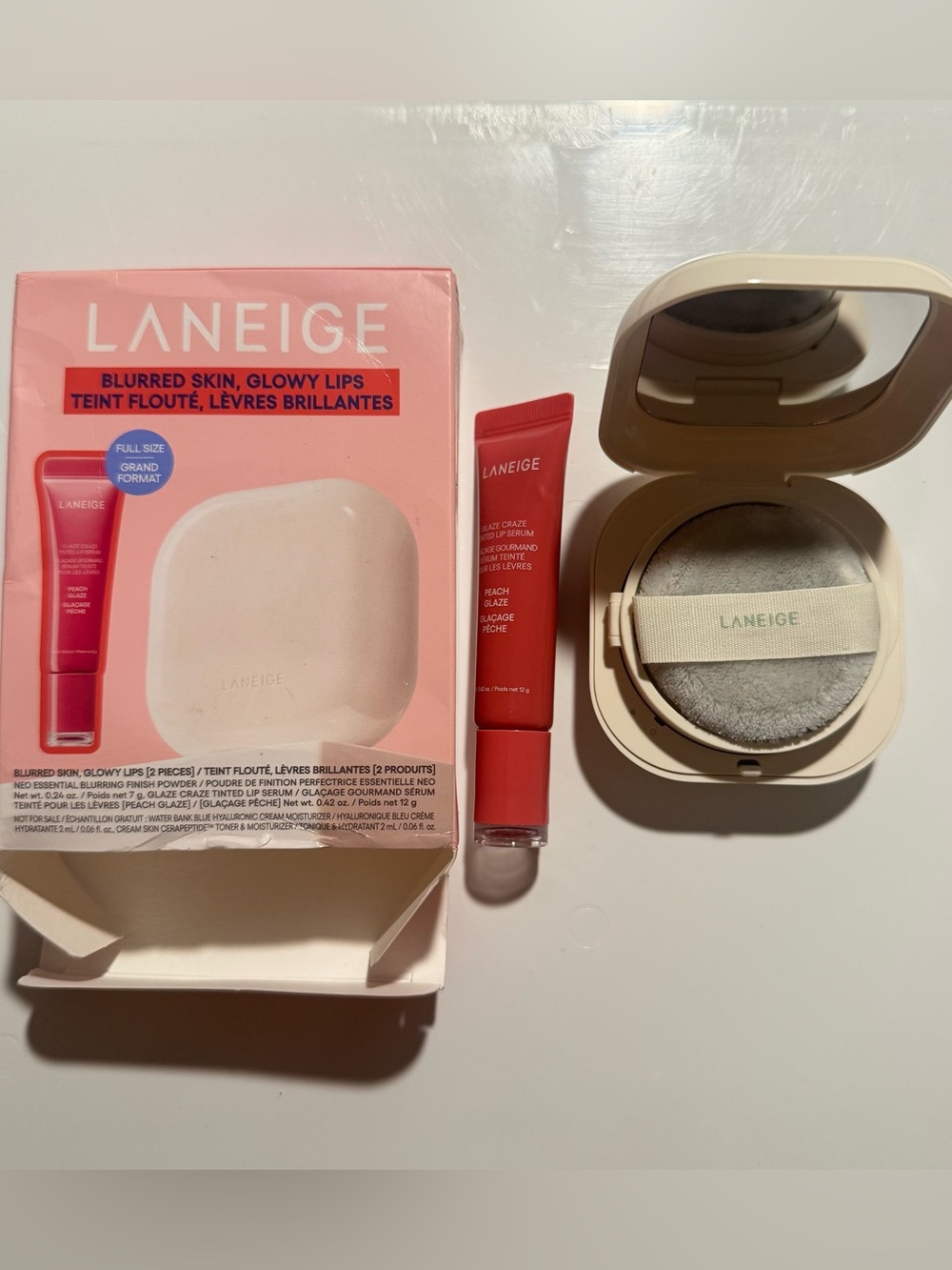 LANEIGE Neo Blur & Peach Glaze Lip Set